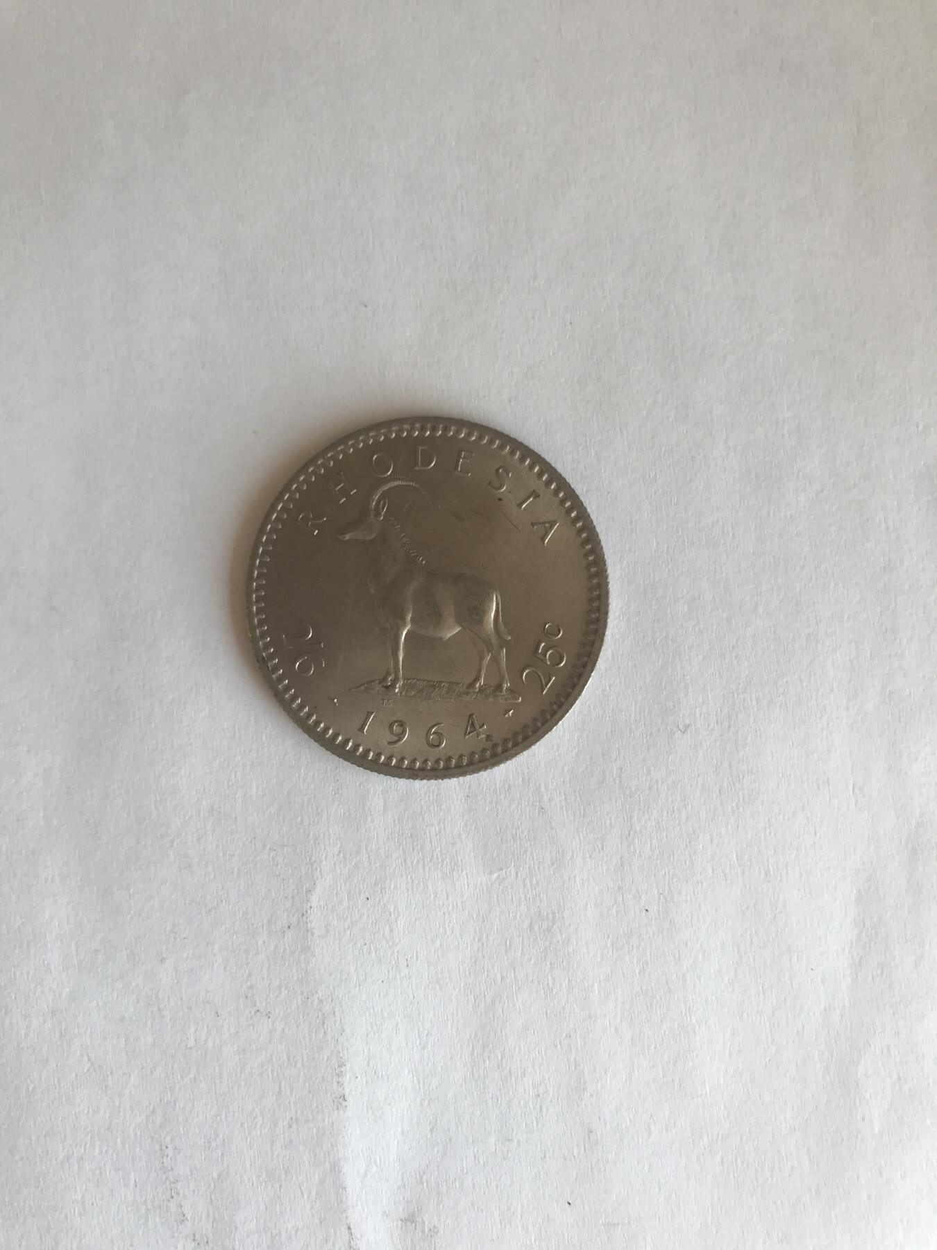 南罗德西亚1964年25c