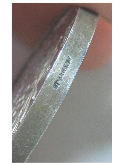 【银】法国1838年 女神坐像高浮雕精制大银章 40MM 38克