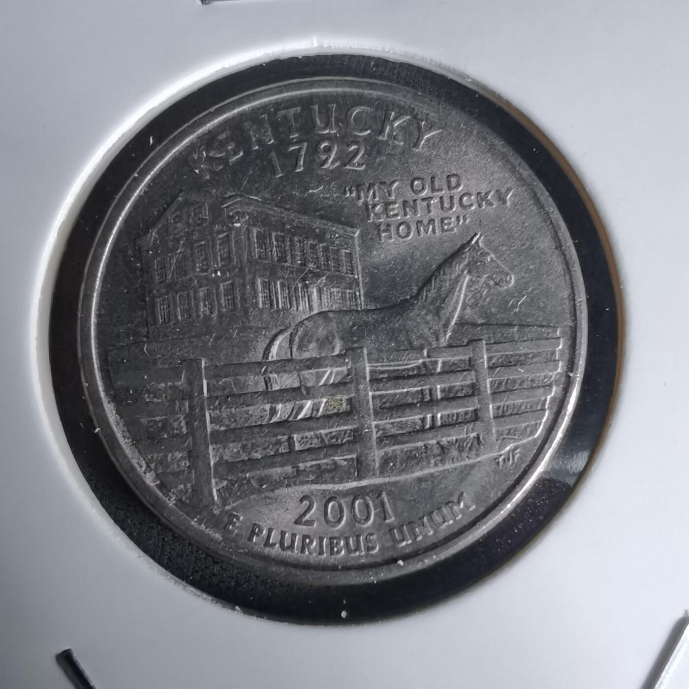 沼泽如烟--第1023场 美国2001年25分纪念币