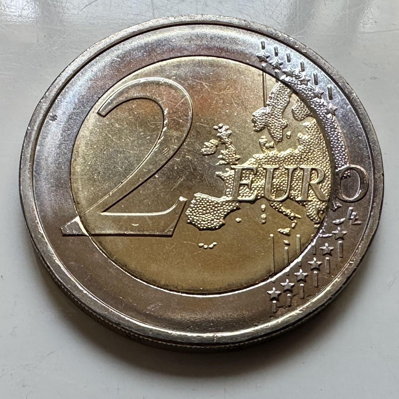 🌹外币初藏🌹🐯2026年第29场   欧元纪念币 接代拍 葡萄牙 2018年 国家印刷局成立250周年 2欧元双色纪念币