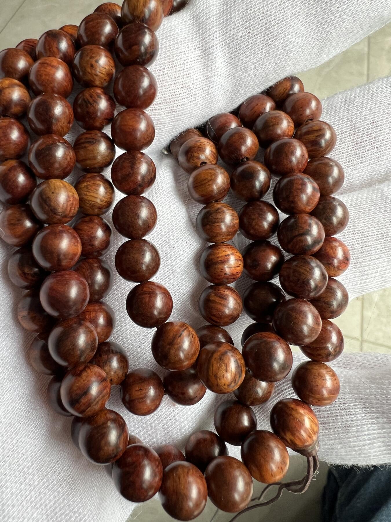 零元拍：海南黄花梨0.8/108佛珠长串