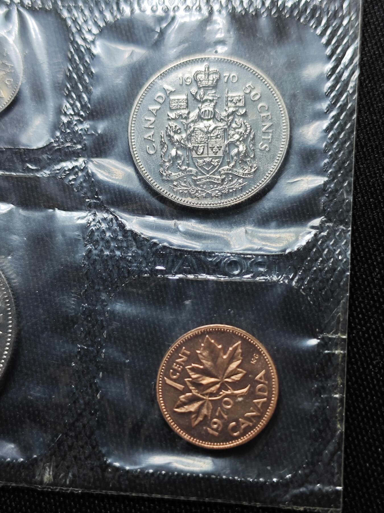 KK钱币收藏小铺   套币专场 2月预留时间 周末发货  1970加拿大大小面值清年一套