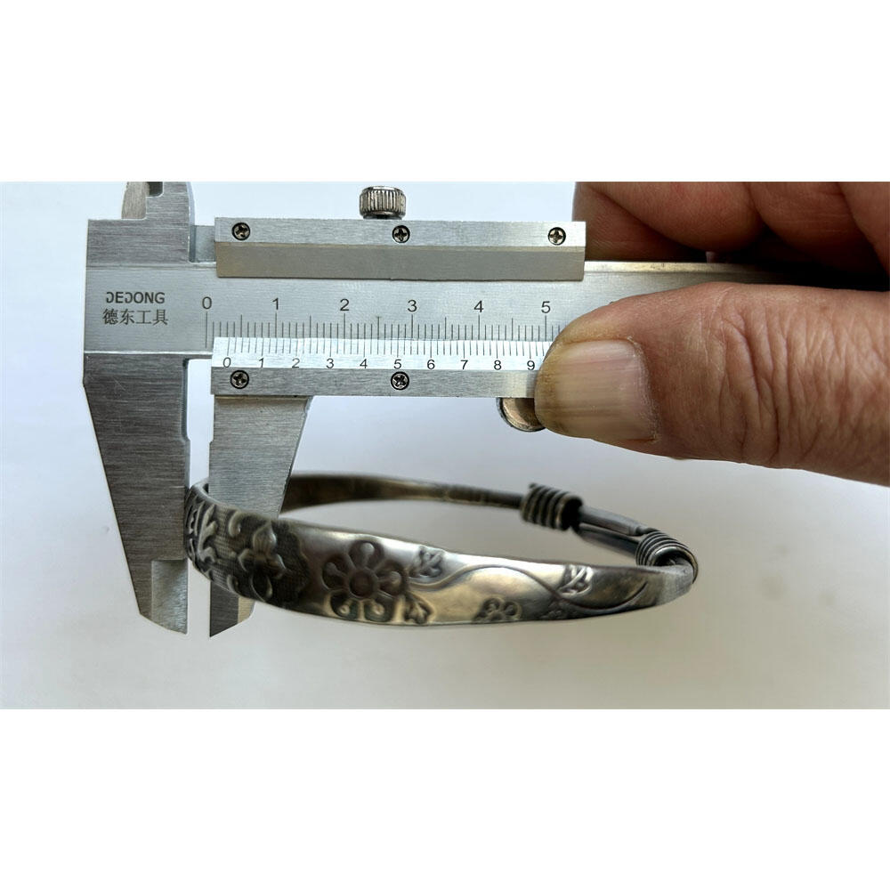 37.44克 张记足银 福字雕花银手镯 老银子 老镯子 老银器 做工精湛 银子涨价 老古董 老文玩 银子制品