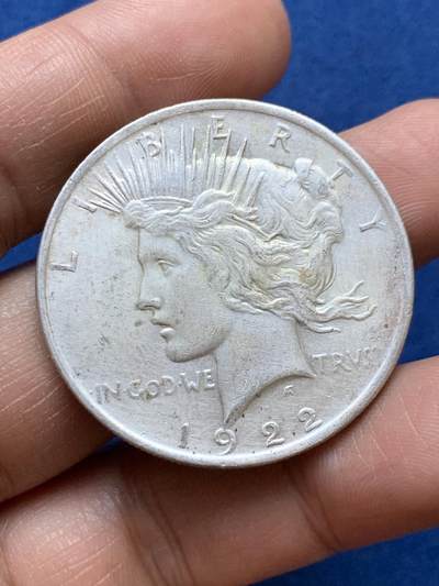 《竞宝斋》第470场 周日，周一，周二 3场连拍 （全场包邮）欢迎送拍 - 美国1922年和平1美元银币