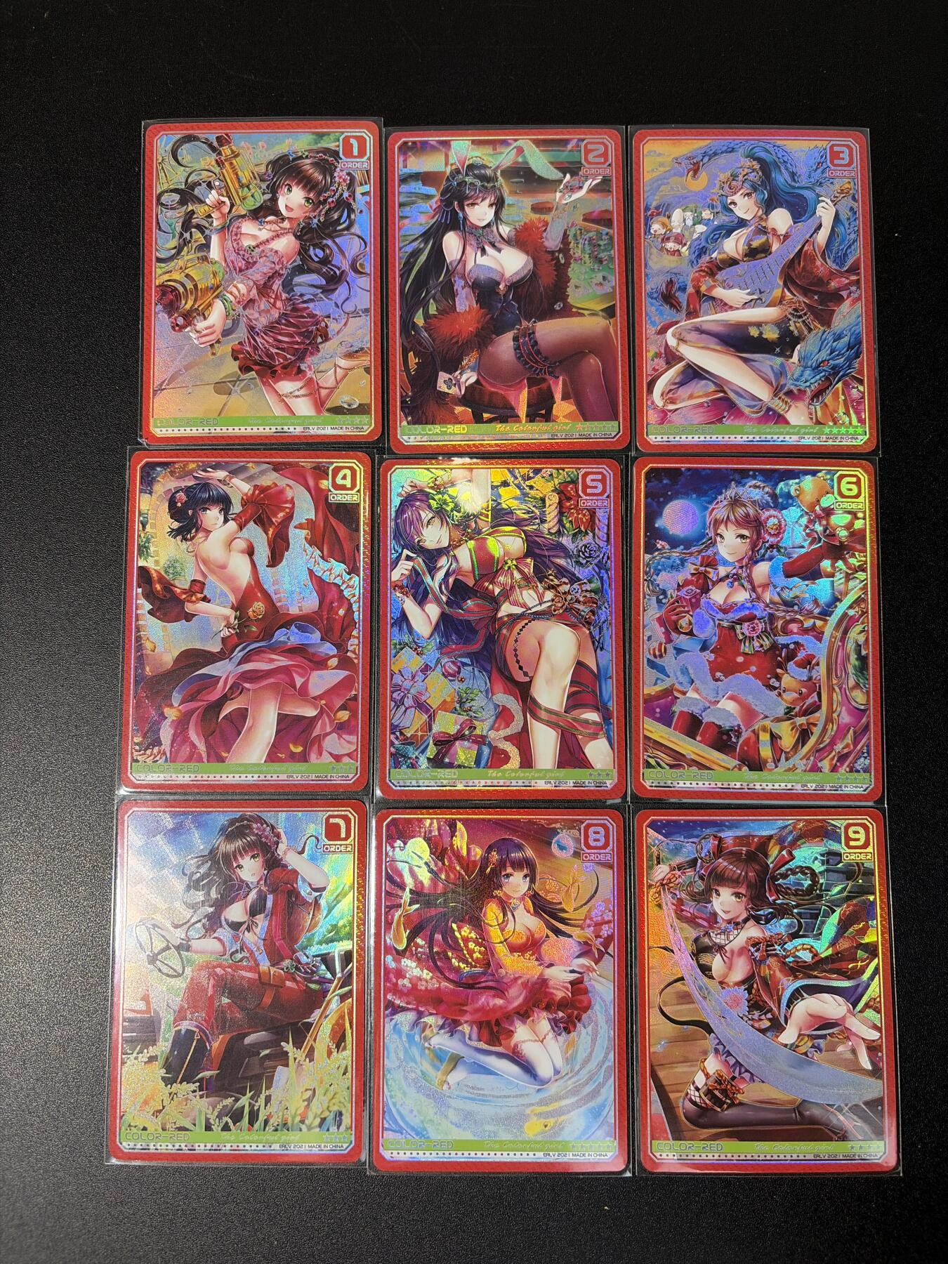 NO.27 好又多金牌大场，每周一站式配齐，方便凑单！（周6晚9点截拍，卖家送拍0抽成！） 驴打滚 色彩女孩系列 第一弹-红色 一套9张 折光彩闪