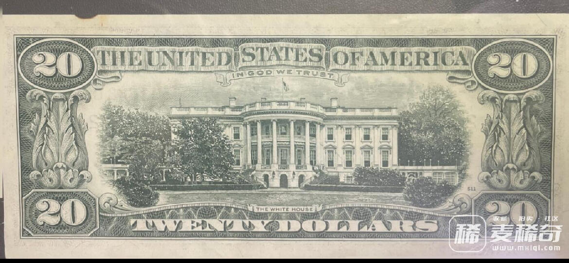 回流0315  1977年版20美元（¥138元）联邦储备券 纽约联邦储备银行（字母“B”，数字标识“2”）