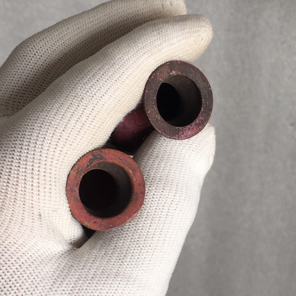        02c出口创汇时期紫铜小花瓶1对2个真品如图老铜器旧藏文玩艺术收藏