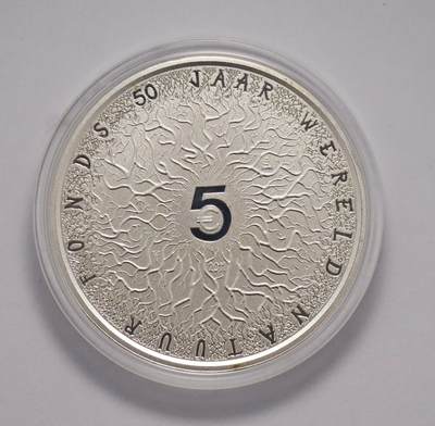 观钱 近现代机制币拍卖No.004（全场顺丰包邮）  -  荷兰 2011 年世界自然基金会（WWF）成立 50 周年 5 欧元纪念币