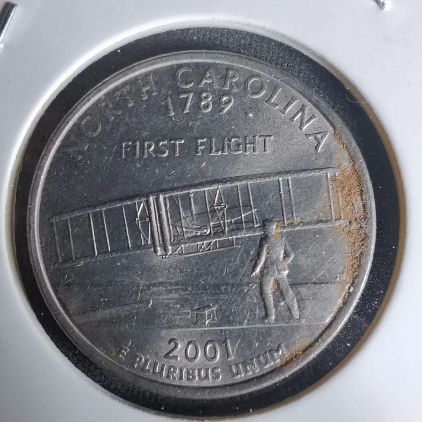 沼泽如烟--第1023场 美国2001年25分纪念币