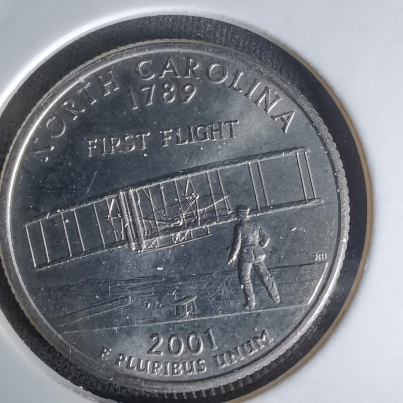 沼泽如烟--第1023场 美国2001年25分纪念币