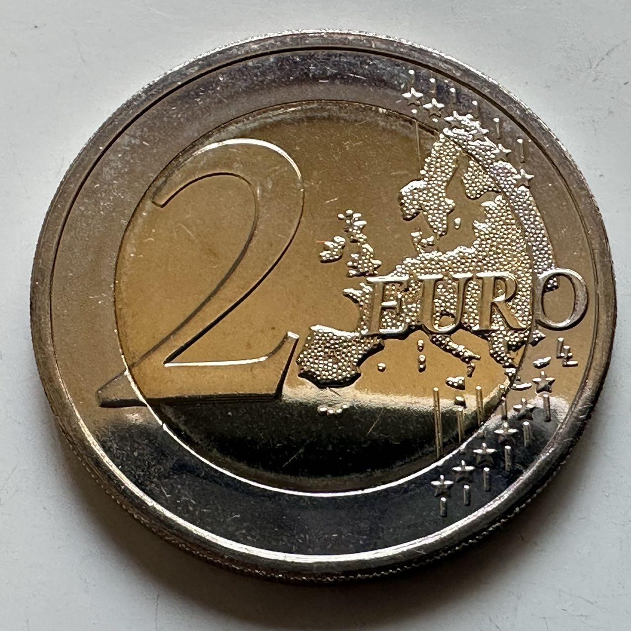 🌹外币初藏🌹🐯2026年第29场   欧元纪念币 接代拍 爱沙尼亚 2024年 国花矢车菊 2欧元双色纪念币