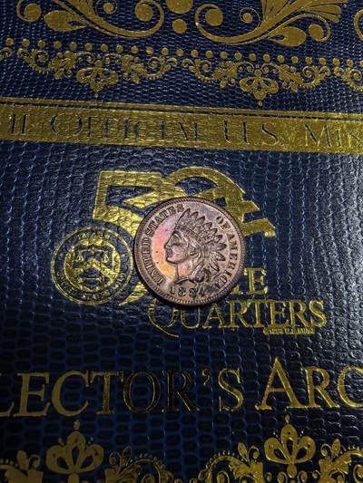 长老汇马年精选第九场拍卖 - 1884美国酋长1分铜币，原光，克书65分460美元