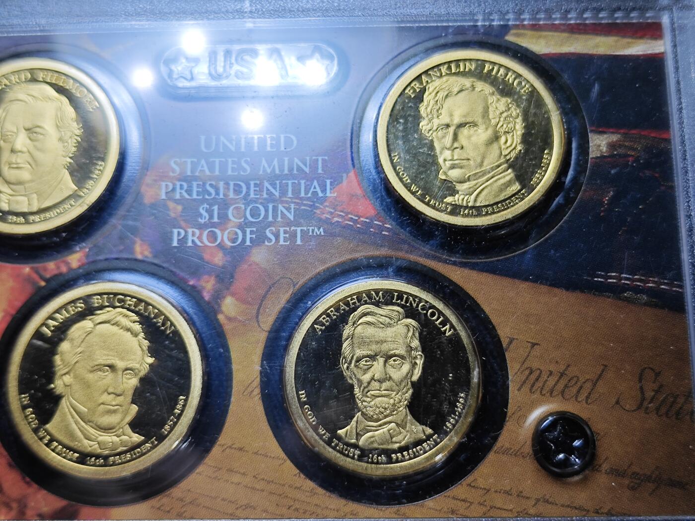 KK钱币收藏小铺   套币专场 2月预留时间 周末发货  美国1元总统精制纪念套币