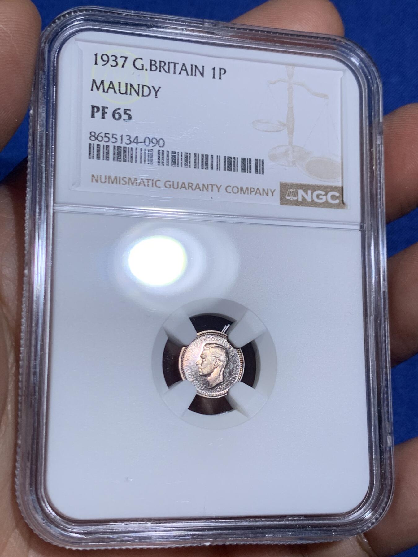 《竞宝斋》第470场 周日，周一，周二 3场连拍 （全场包邮）欢迎送拍 四枚一组 NGC PF64-66 英国1937年乔治六世精制濯足银币一套