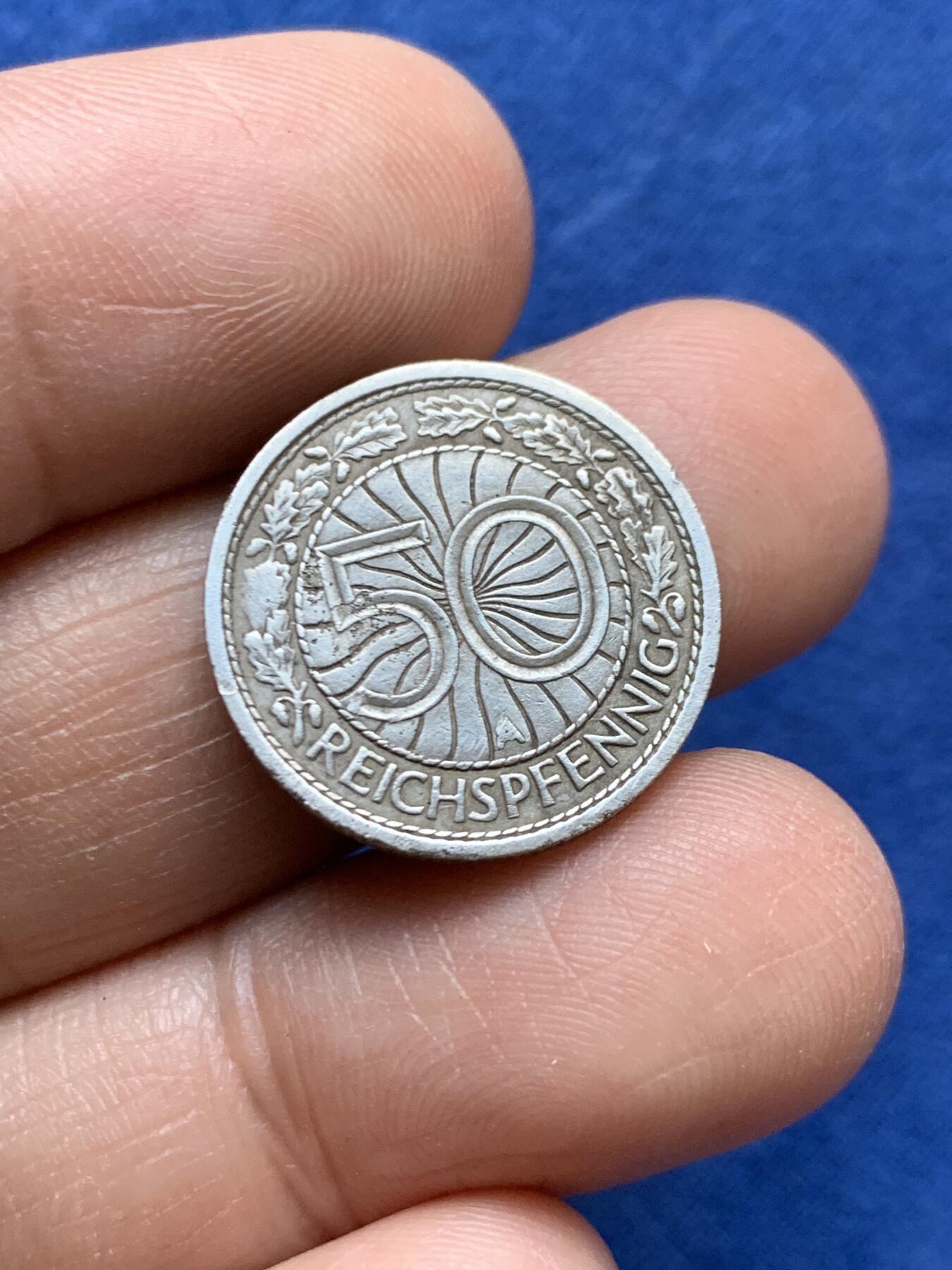 《竞宝斋》第470场 周日，周一，周二 3场连拍 （全场包邮）欢迎送拍 两枚一组 德国1924、1937年50芬妮