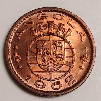 布加迪🐬～世界钱币(上海)🌾第 281 期 /  各国套币和散币 - 安哥拉🇦🇴 1962年 20分铜币