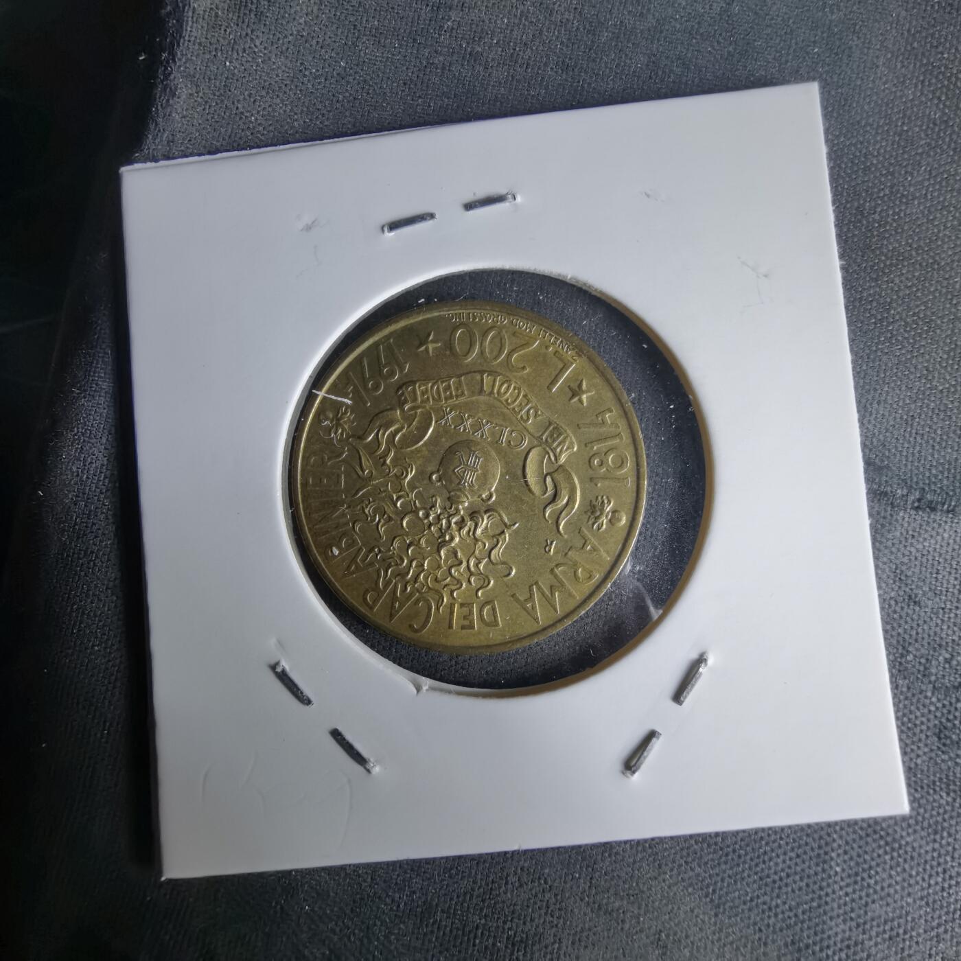 沼泽如烟--第1025场 意大利1991年200里拉纪念币