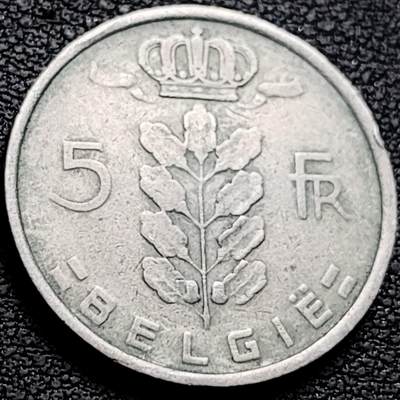 泉币菌-第210场-拍品多 请提前出价 - 比利时1950年5法郎铜镍币（佛兰芒文版BELGIË），谷物女神，24mm