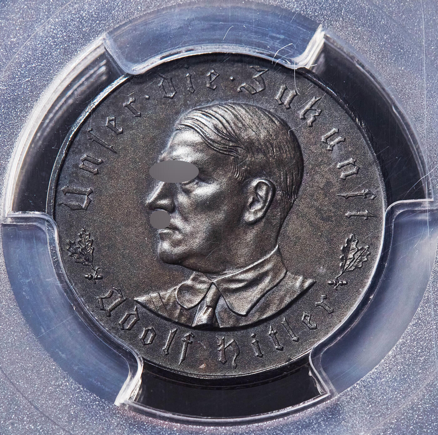 【俄甄集藏】2026年(049)03-18星期三 晚 19:30 全场包邮 德国第三帝国1933年总理执政纪念锁链鹰小版银章，PCGS SP63，原味酱彩老包浆，稀有22mm直径小版，冠军分数，原图联系客服或官网查询