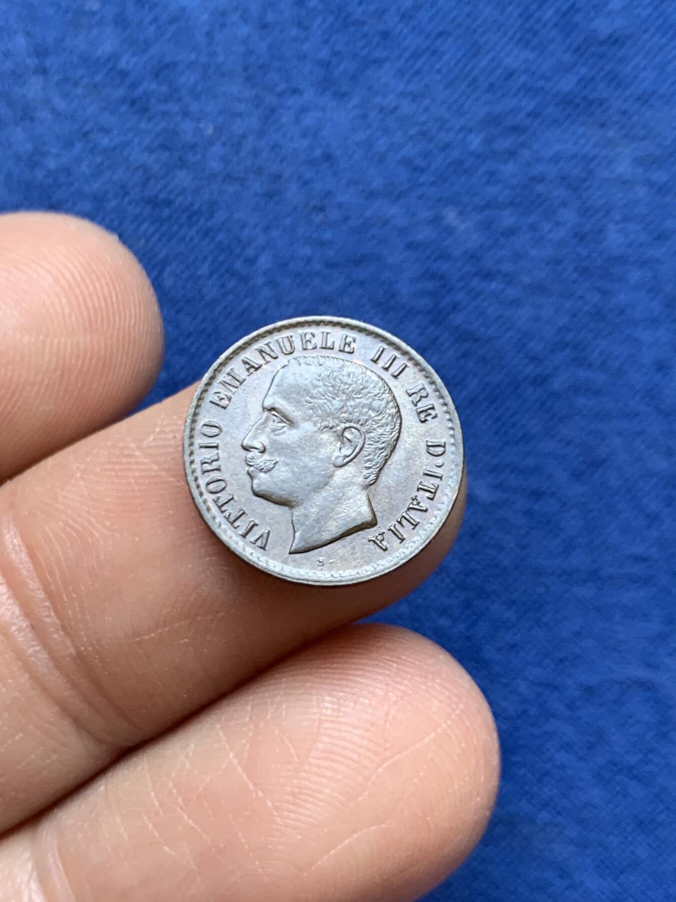 《竞宝斋》第470场 周日，周一，周二 3场连拍 （全场包邮）欢迎送拍 两枚一组 意大利1908、1905年一分 好品