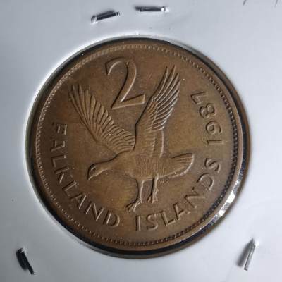 沼泽如烟--第1023场 - 福克兰1987年2便士