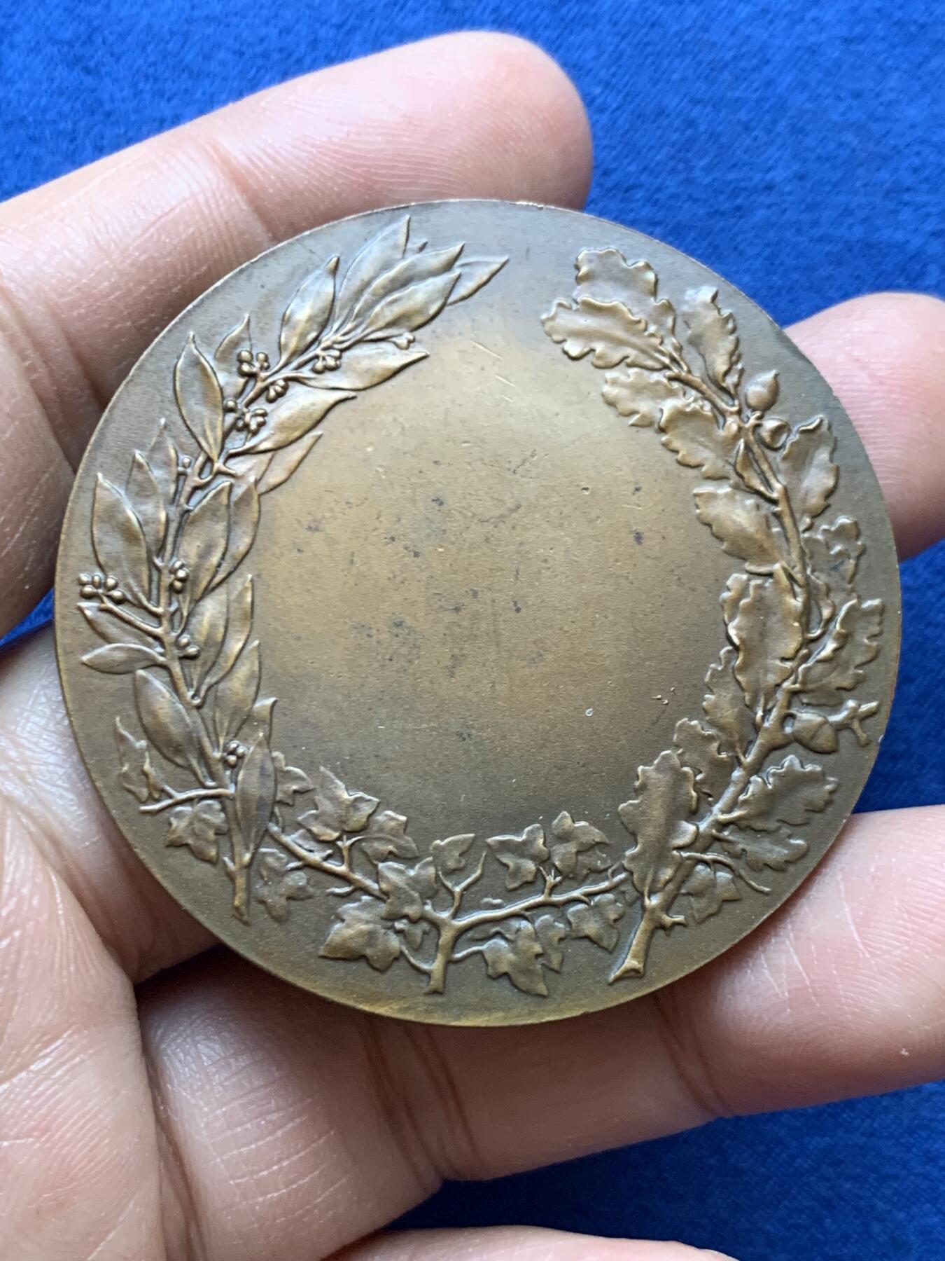 《竞宝斋》第470场 周日，周一，周二 3场连拍 （全场包邮）欢迎送拍 法国玛丽安娜女神铜章 复古尖顶帽 H. DUBOIS作品 61.2克 49.8mm 丰饶角铜标