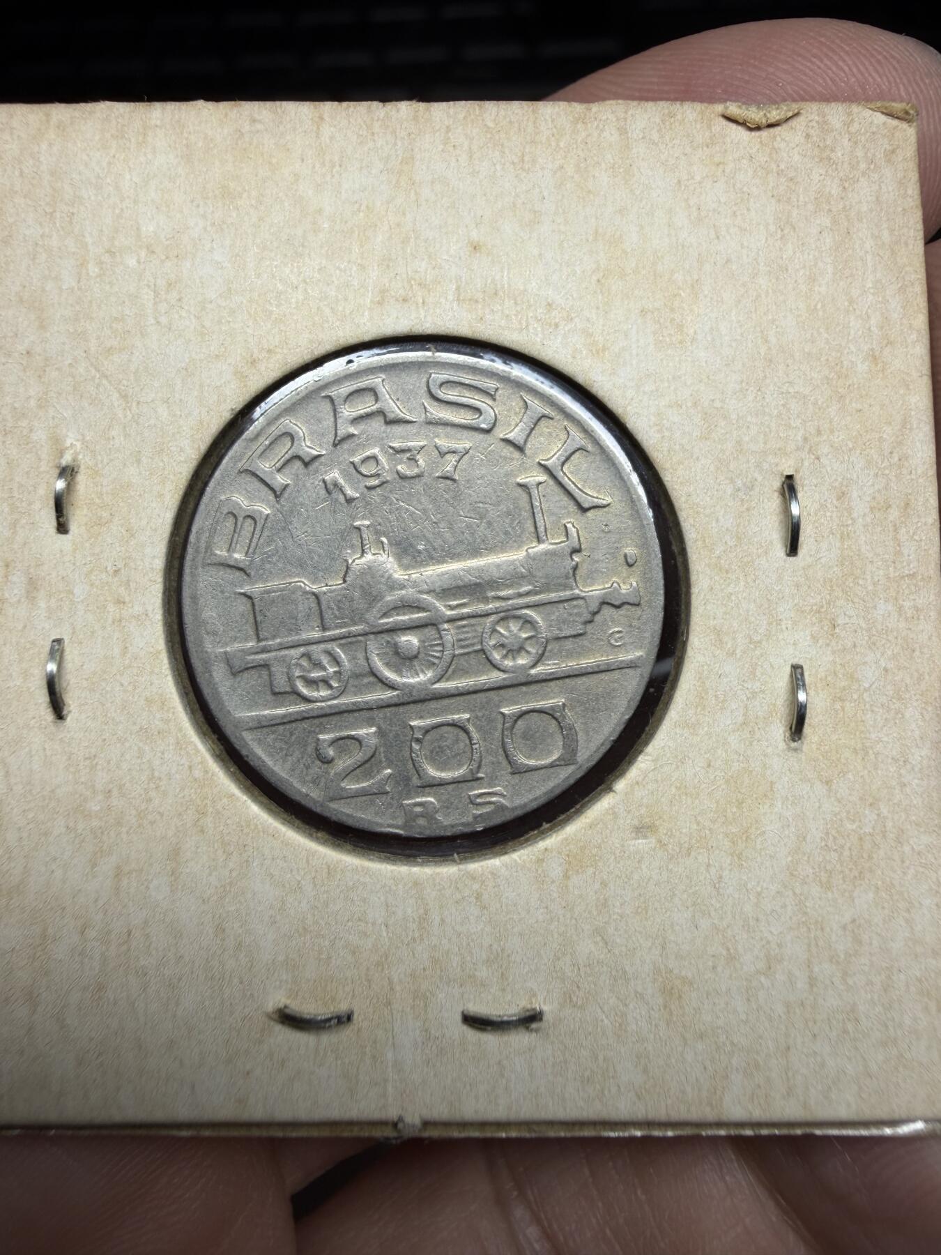 2026年集古藏今外币拍卖第三期-第4场—（总第314拍），可以寄存60天，满160元包邮。 1937年巴西200瑞斯