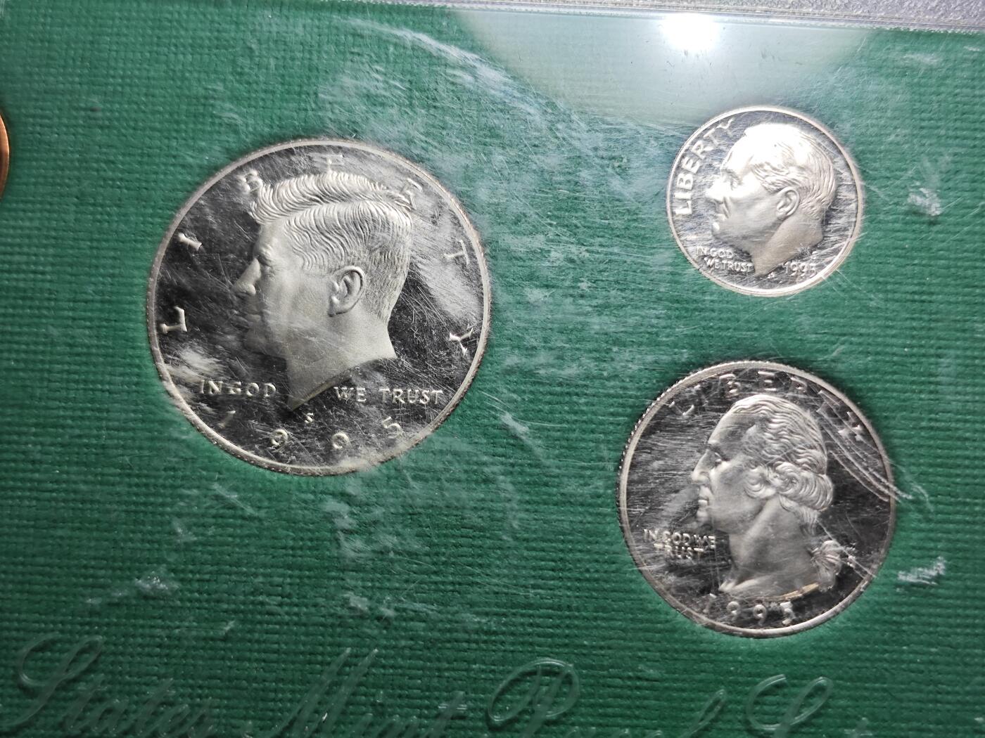KK钱币收藏小铺   套币专场 2月预留时间 周末发货  1995美国大小面值清年精制套币