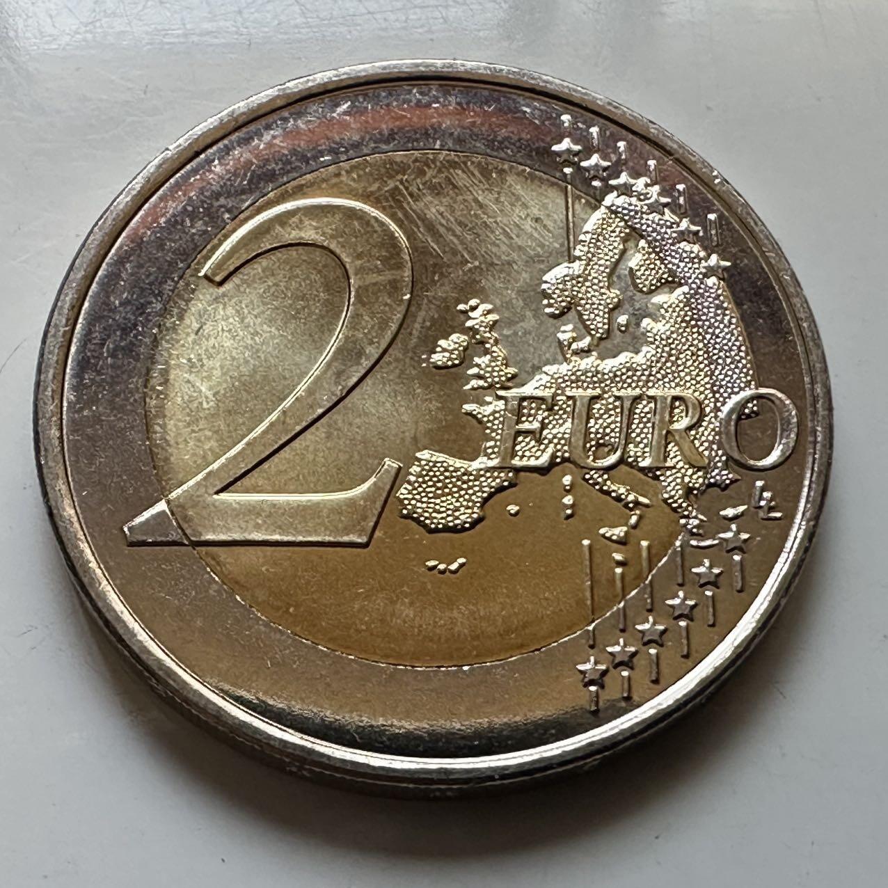 🌹外币初藏🌹🐯2026年第29场   欧元纪念币 接代拍 法国 2021年 联合国儿童基金会成立75周年 2欧元双色纪念币