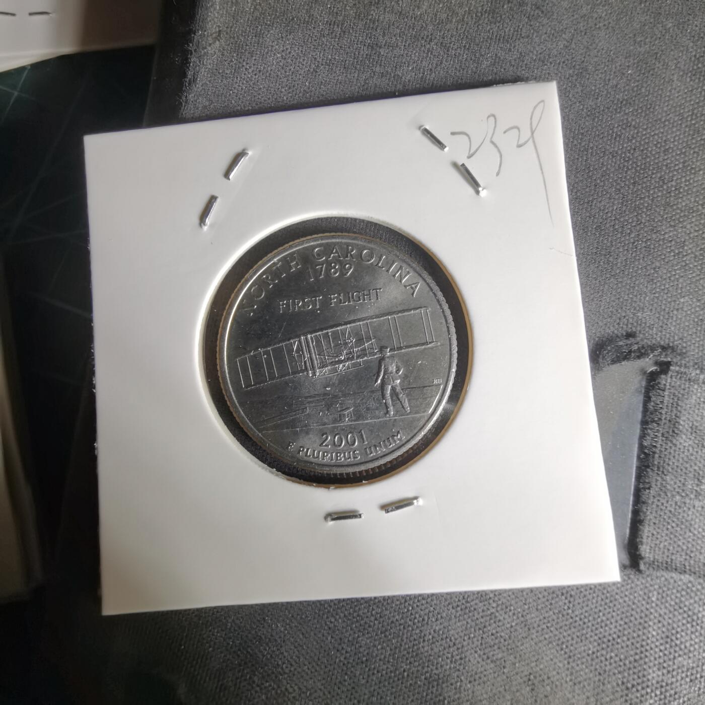 沼泽如烟--第1023场 美国2001年25分纪念币