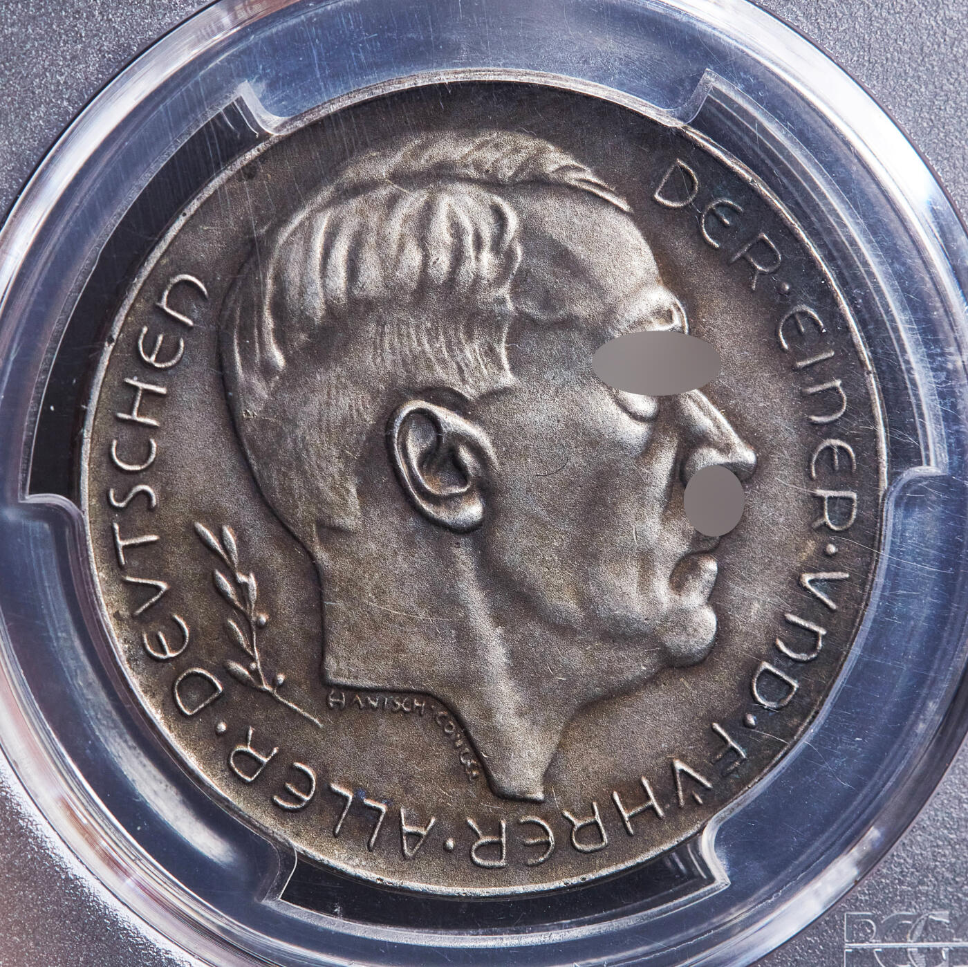 【俄甄集藏】2026年(049)03-18星期三 晚 19:30 全场包邮 德国第三帝国1938年纪念吞并奥地利银章，PCGS SP64，磨砂底板，黄油酱彩老包浆，名誉品种，味道一流，原图联系客服或官网查询