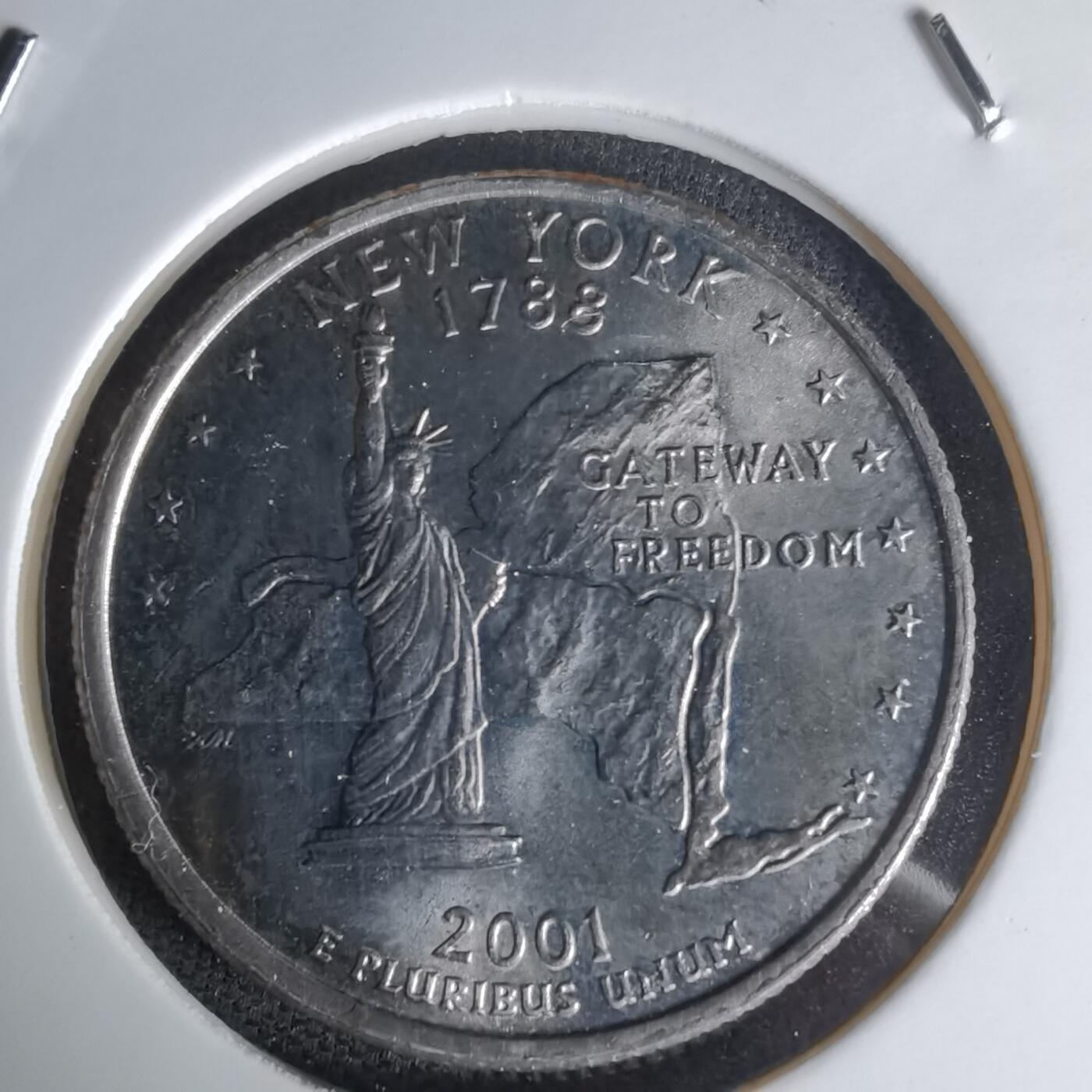 沼泽如烟--第1023场 美国2001年25分纪念币