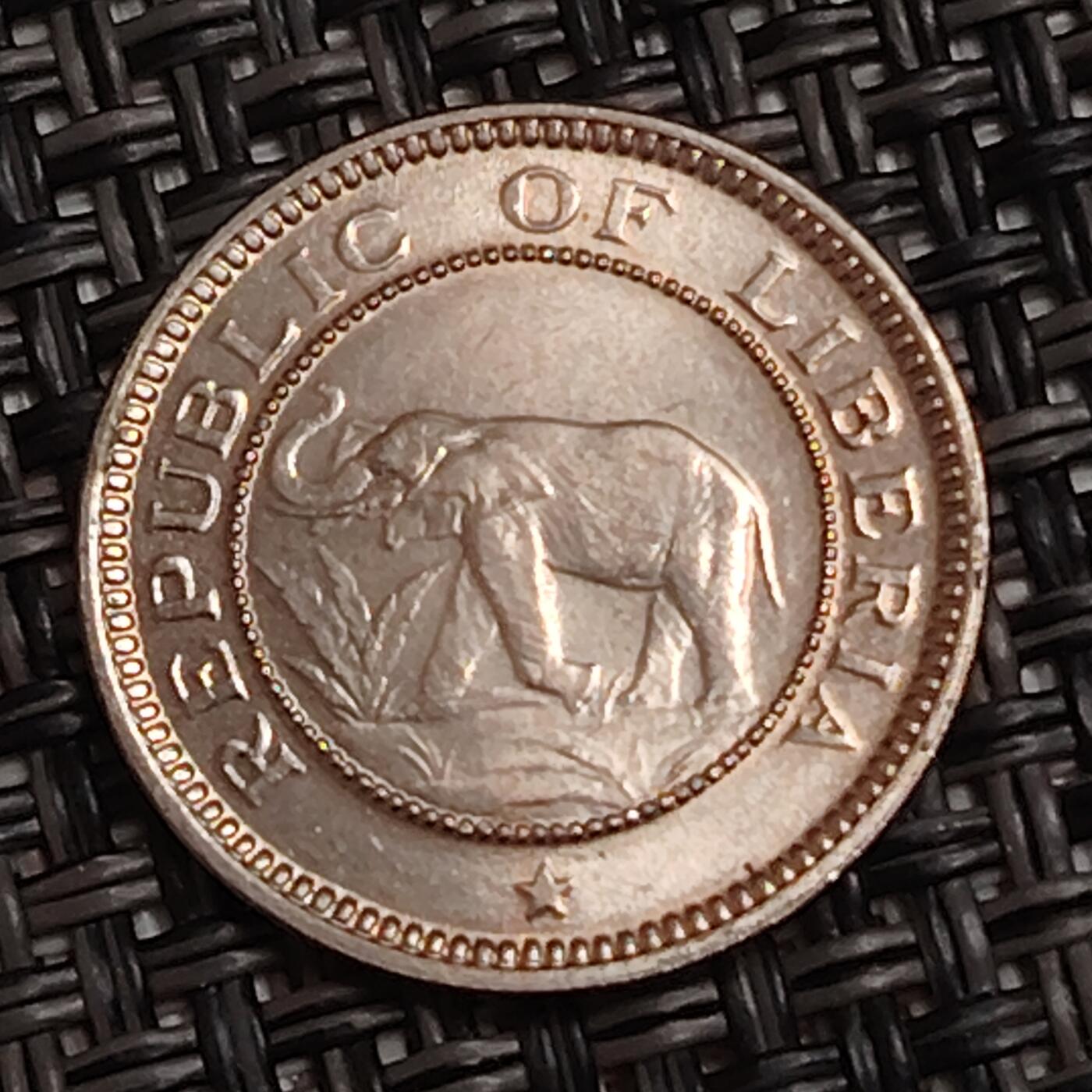 布加迪🐬～世界钱币(上海)🌾第 282 期 /  各国套币和散币 利比里亚🇱🇷 1941年 1/2分 原光好品