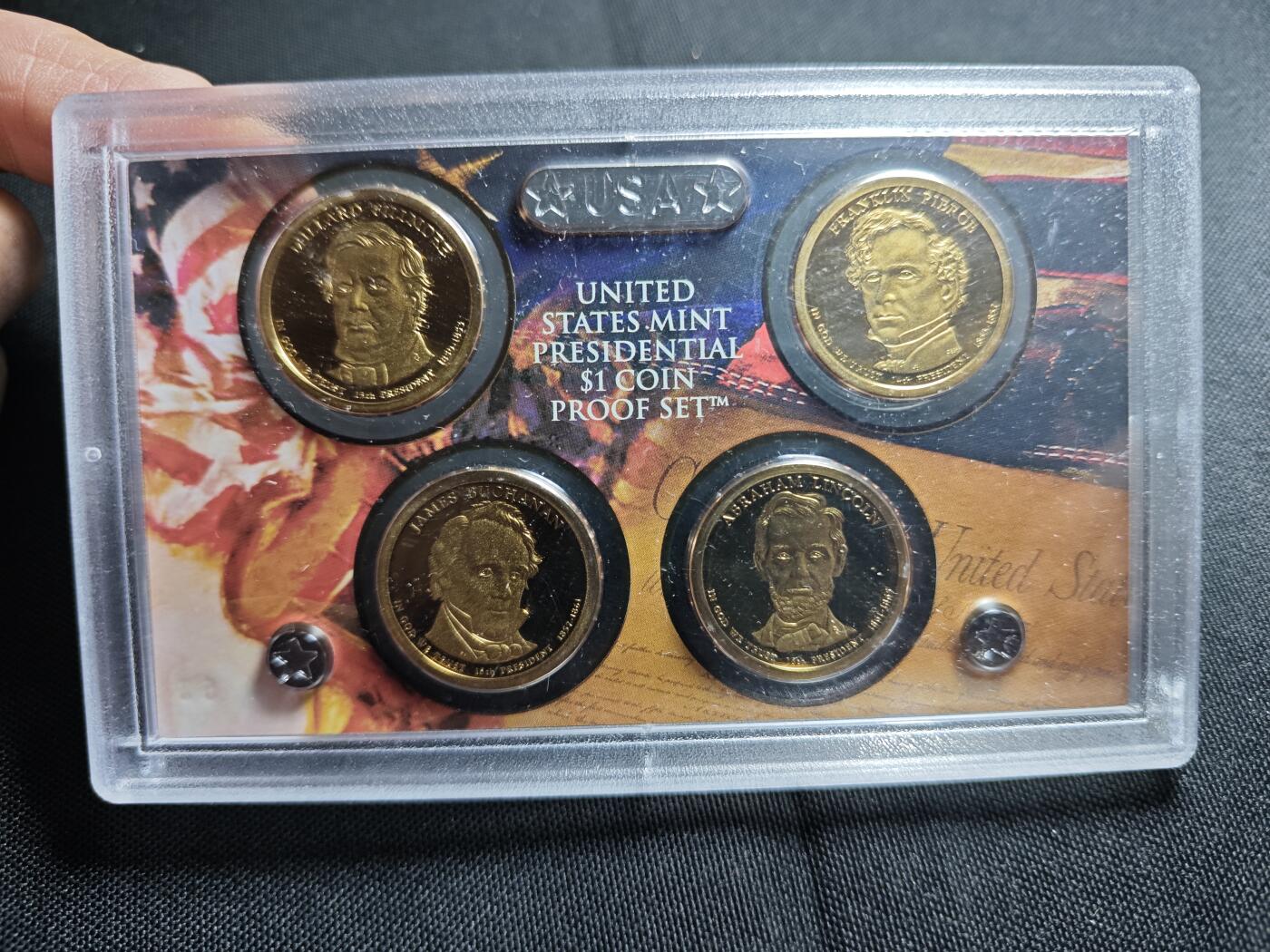 KK钱币收藏小铺   套币专场 2月预留时间 周末发货  美国1元总统精制纪念套币