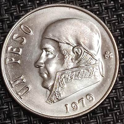 布加迪🐬～世界钱币(上海)🌾第 281 期 /  各国套币和散币 - 墨西哥🇲🇽 1979年 1比索
