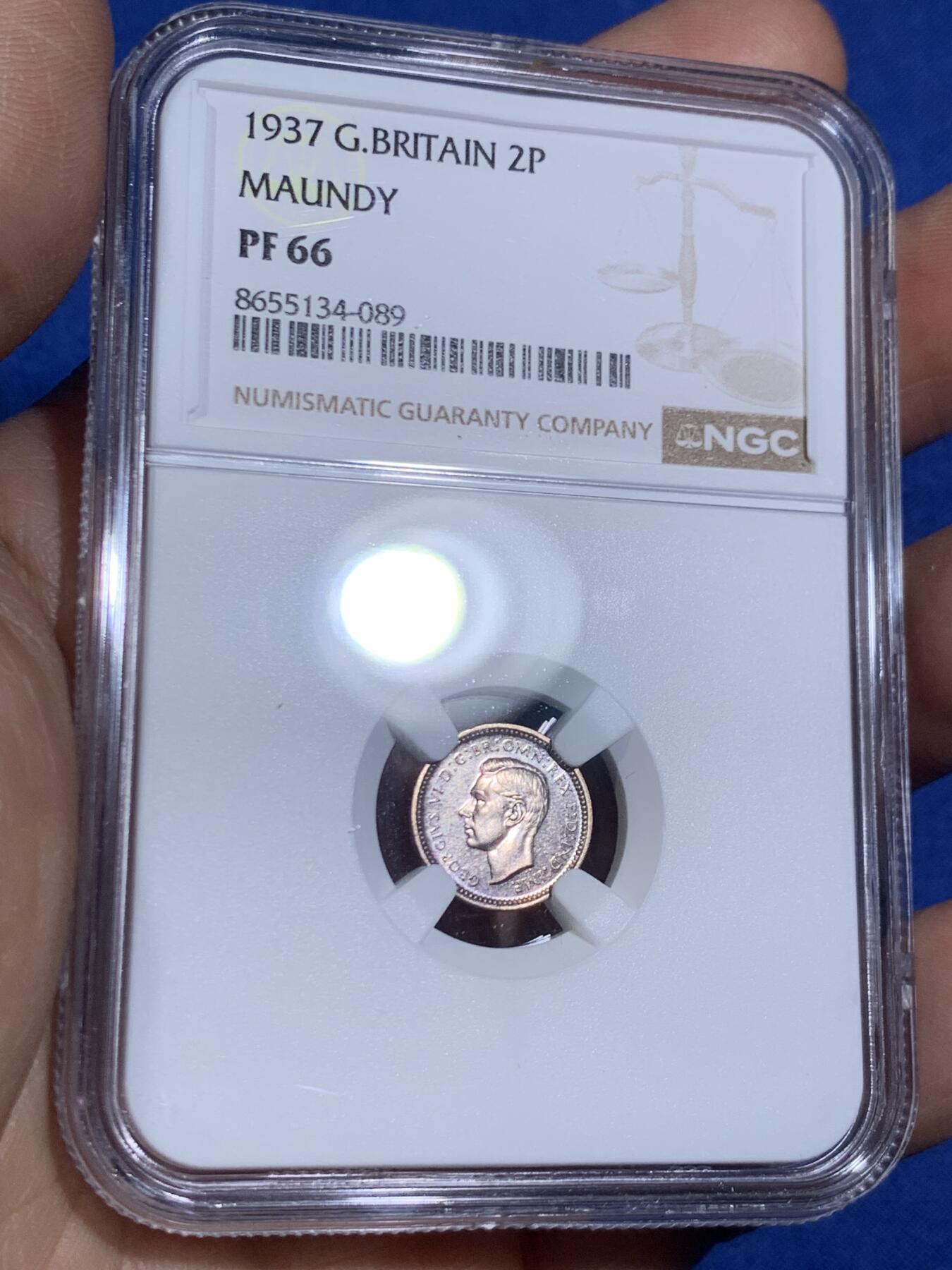 《竞宝斋》第470场 周日，周一，周二 3场连拍 （全场包邮）欢迎送拍 四枚一组 NGC PF64-66 英国1937年乔治六世精制濯足银币一套