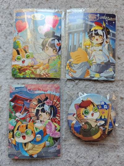 【随心含颖卡拍56期】卡游/集卡社/卡卡沃 抽卡机专场拍卖【无佣金】 - 卡游 卡兜pr卡3张➕吧唧1个 超级可爱