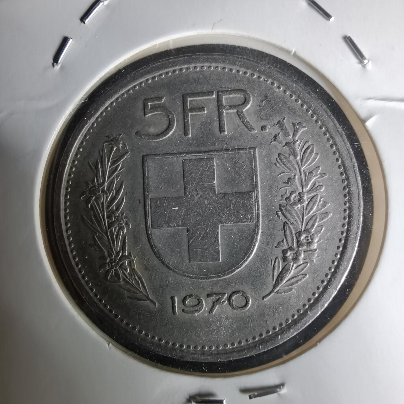 沼泽如烟--第1023场 瑞士1970年5法郎