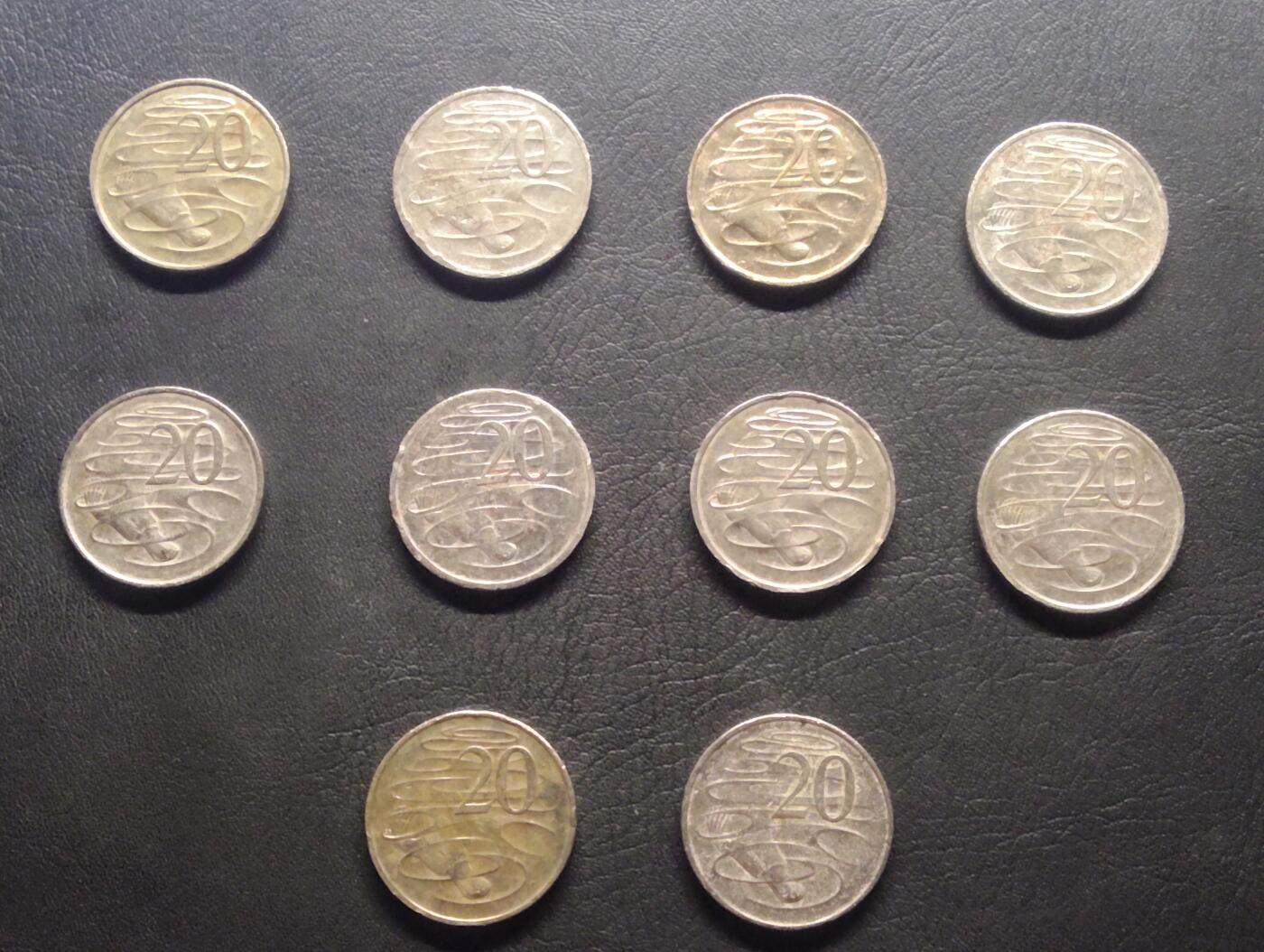 荟藏特别场次第八期——“社长的硬币堆” 澳大利亚20分批量十个