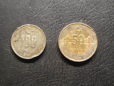 荟藏特别场次第八期——“社长的硬币堆” - 土耳其硬币两个