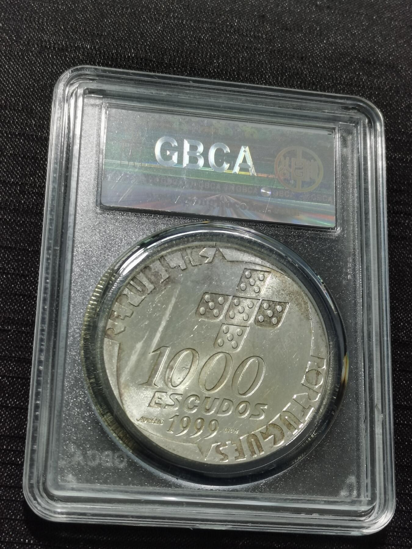 天下钱庄专场欢迎参拍 葡萄牙1000埃斯库多银币