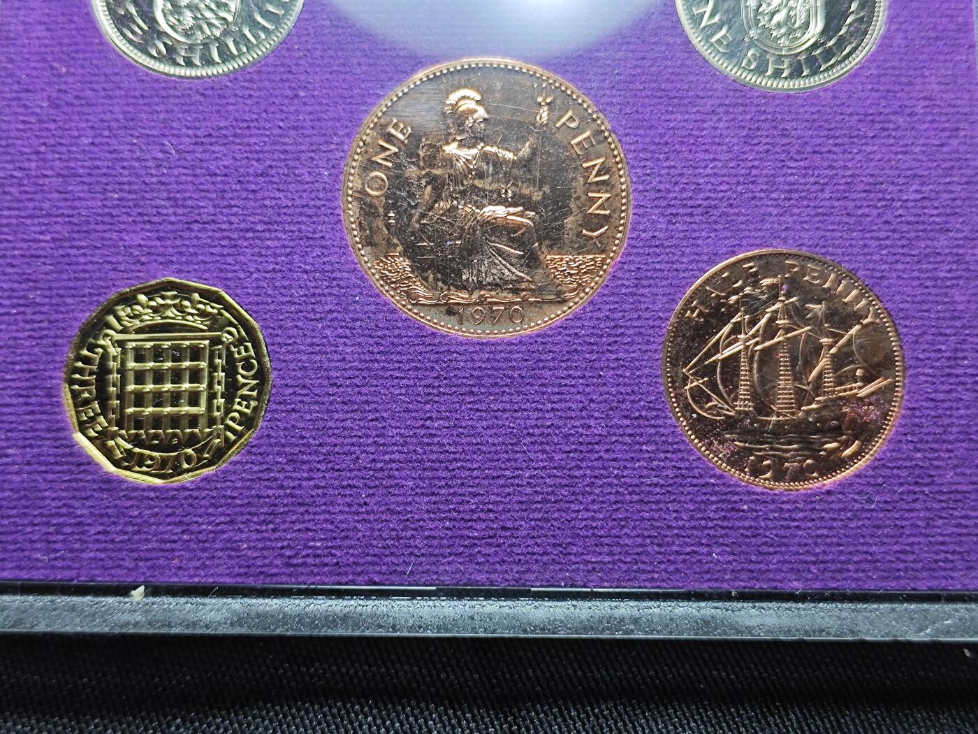 KK钱币收藏小铺   套币专场 2月预留时间 周末发货  1970英国大小面值清年一套 精制套币