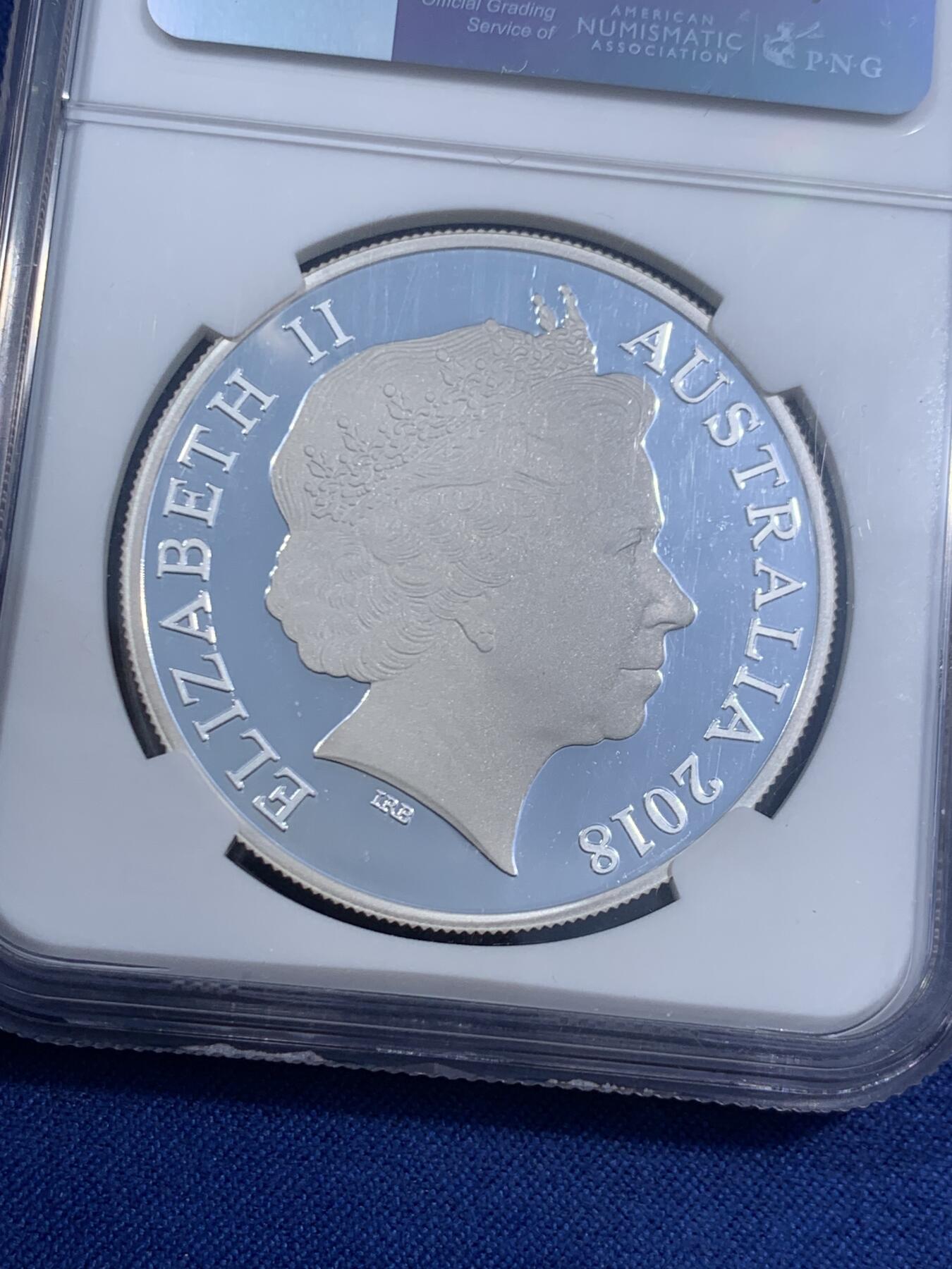 《竞宝斋》第470场 周日，周一，周二 3场连拍 （全场包邮）欢迎送拍 NGC PF69UC 2018年澳大利亚为俄罗斯世界杯发行的1元精制银币 1盎司31.1克999银