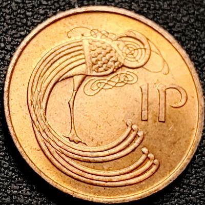 泉币菌-第210场-拍品多 请提前出价 - 原铜光UNC 爱尔兰1便士铜币 国鸟 厉鹬20mm 欧洲币