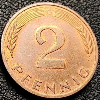 泉币菌-第210场-拍品多 请提前出价 - 1982 联邦德国2芬尼硬币 