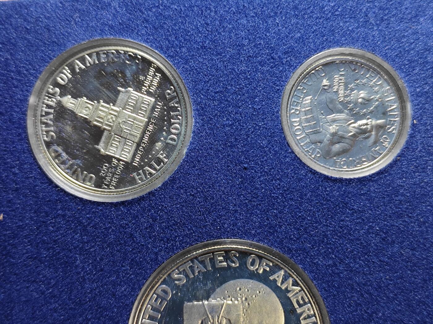 KK钱币收藏小铺   套币专场 2月预留时间 周末发货  美国建国200周年精制银币