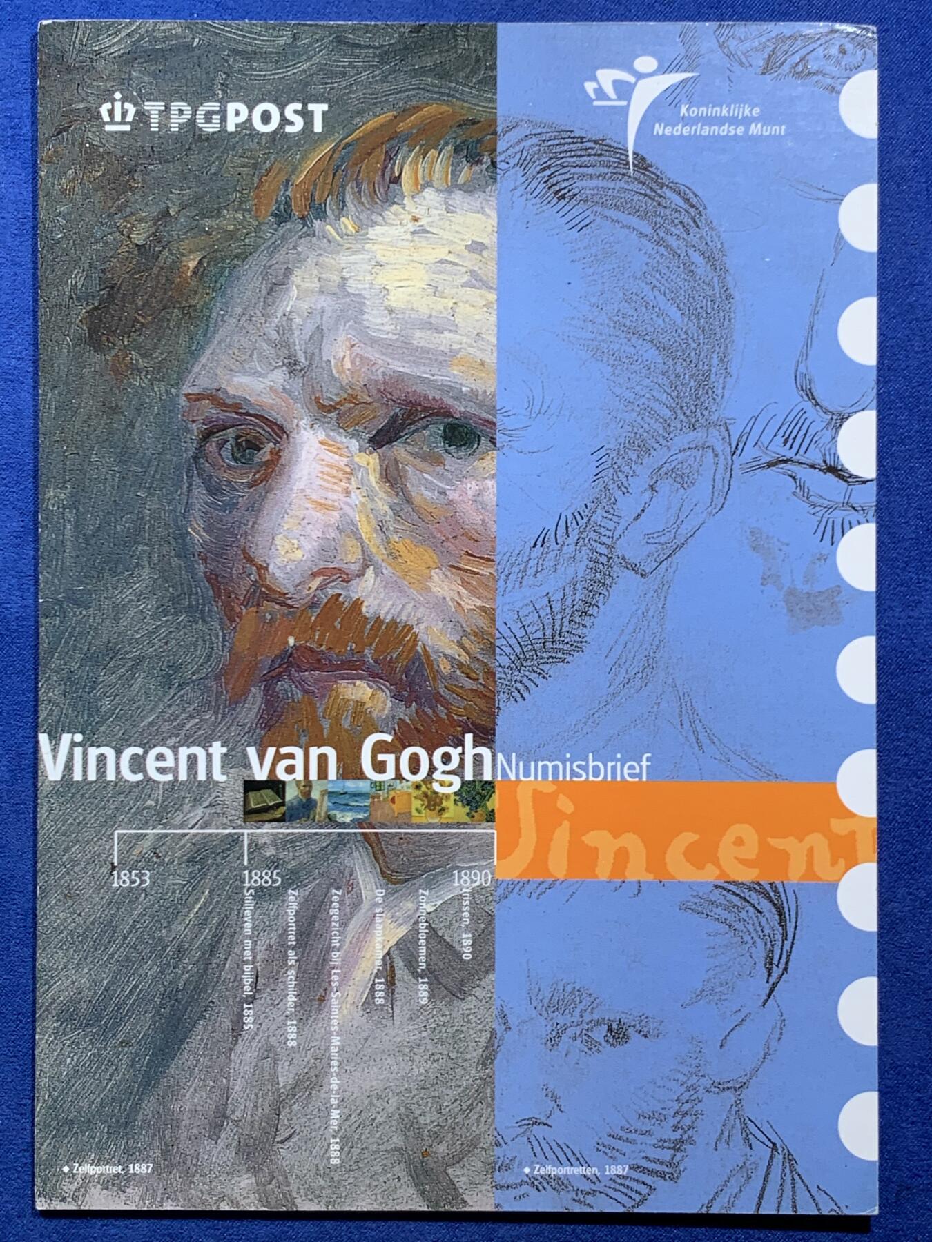 《竞宝斋》第470场 周日，周一，周二 3场连拍 （全场包邮）欢迎送拍 荷兰2003年3.9和5欧非流通邮币封 凡高 11.9克925银 卡装