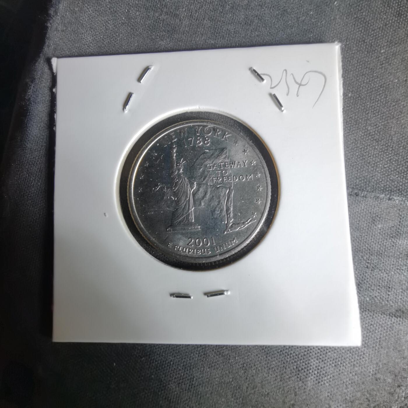 沼泽如烟--第1023场 美国2001年25分纪念币