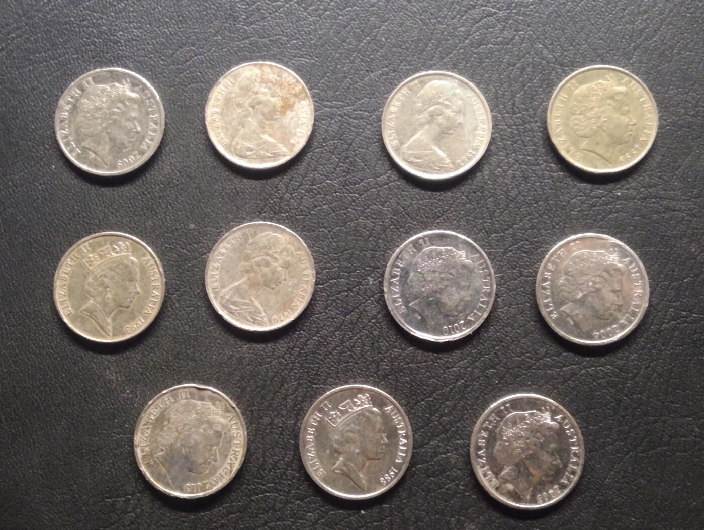 荟藏特别场次第八期——“社长的硬币堆” 澳大利亚5分批量11个