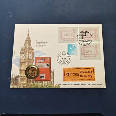 【全场包邮】纯粹捡漏拍512场 - 【邮币封】英国1984年5月1日发行创新电子邮票纪念邮币封